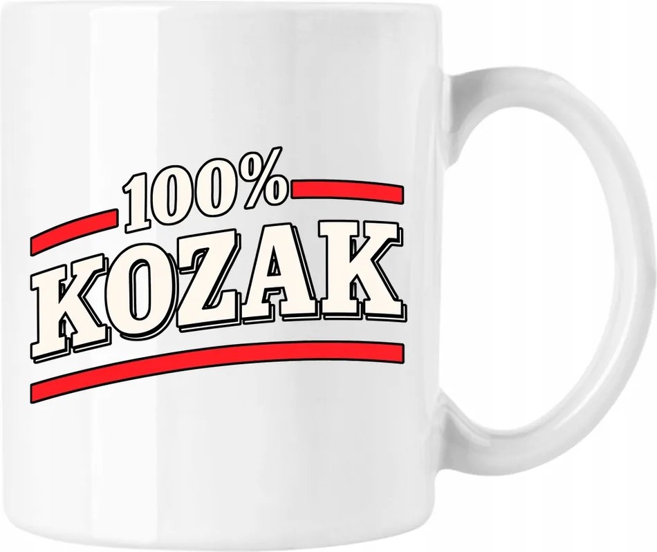 100% Kozak bögre, fehér, 330 ml