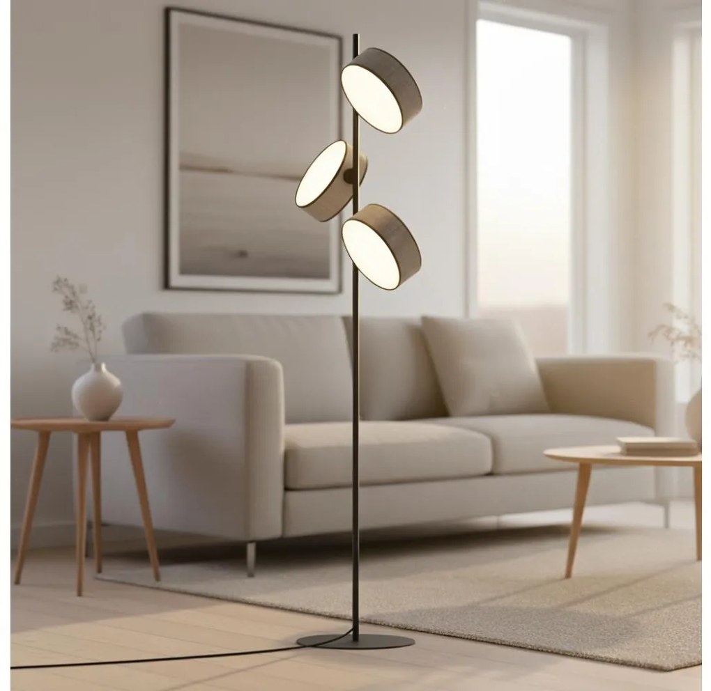 Állólámpa DRUMZ 3xE14/10W/230V szürke