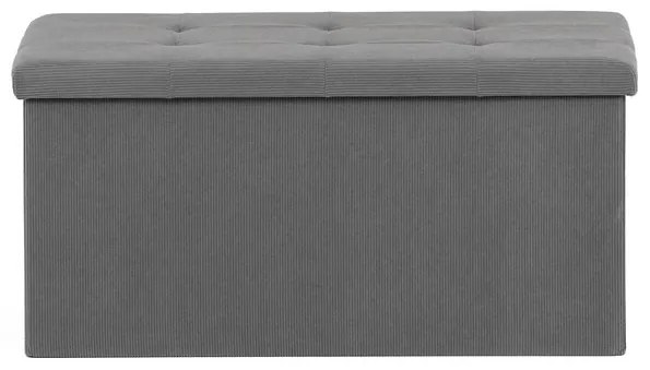 Szürke Kordbársony Tárolós Puff. TAB-472 GREY6