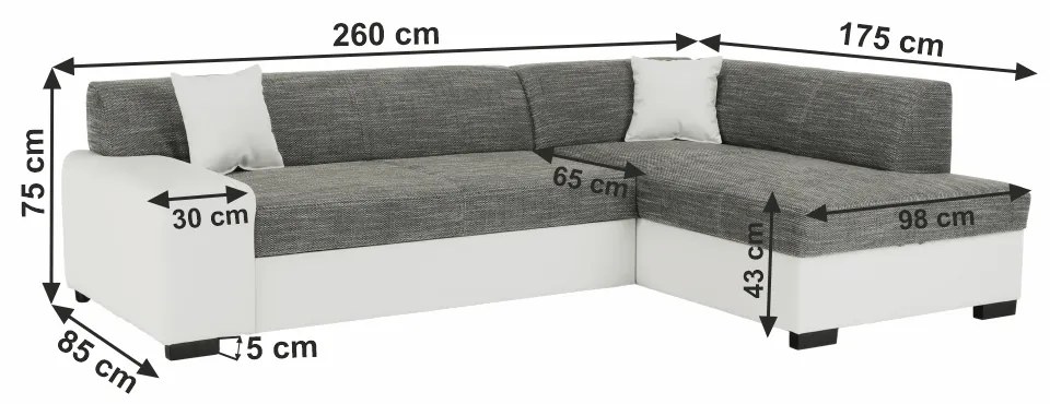 Sarok ülőgarnitúra Milenna (J). 1014774