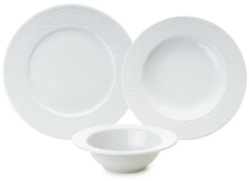18 darabos fehér porcelán étkészlet