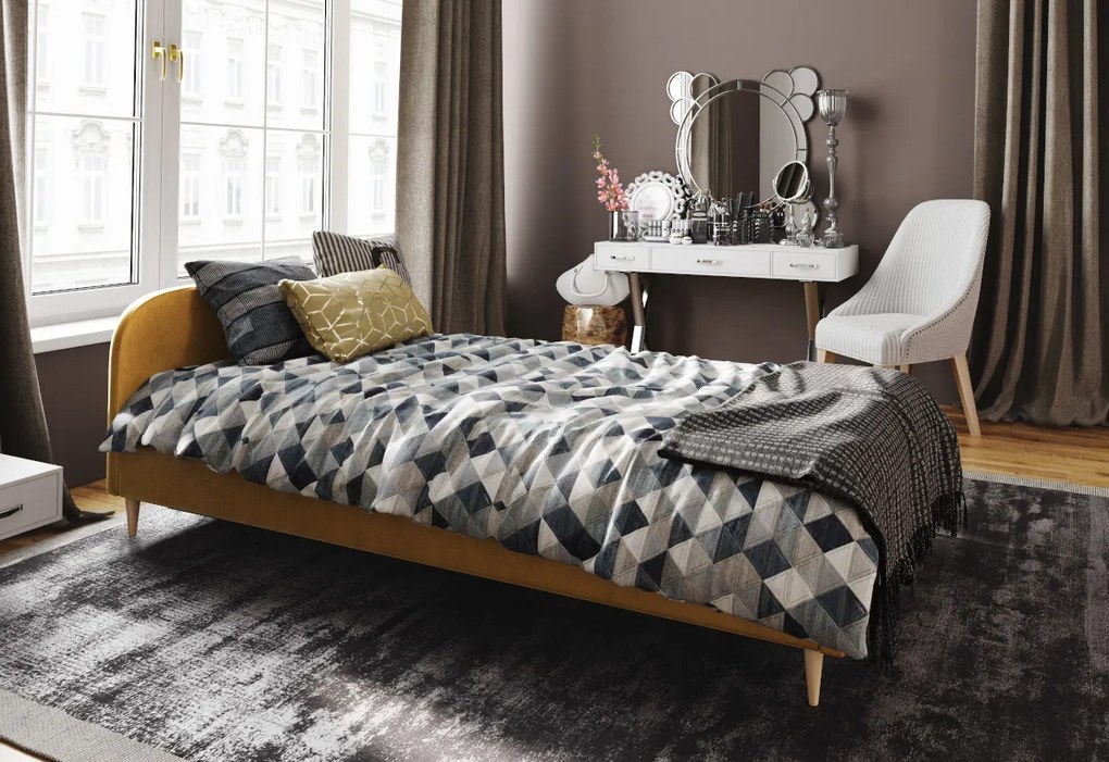 LIFE kárpitozott ÁGY + ágyrács + matrac 14 cm, 80x200, itaka