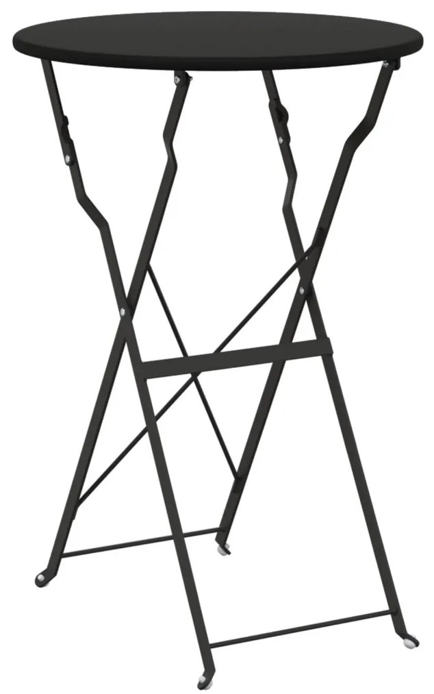Összecsukható Bisztróasztal Antracit Ø50x71 cm Porszórt Acél