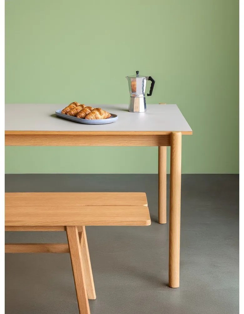 Tölgyfa étkezőasztal 107x190 cm Oblique – Hübsch