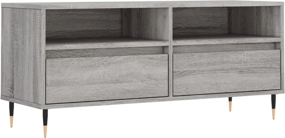 vidaXL szürke sonoma színű szerelt fa TV-szekrény 100x34,5x44,5 cm