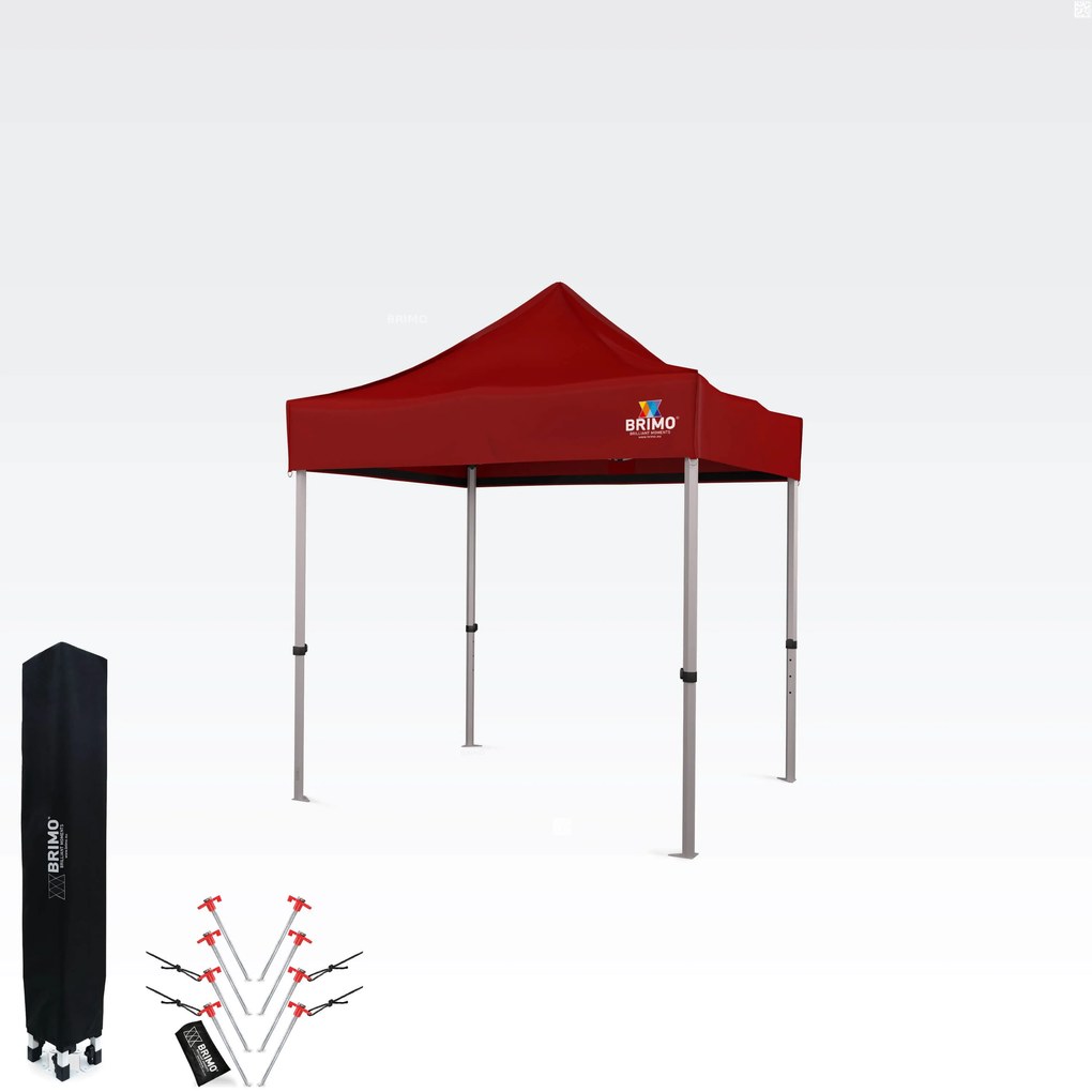 Összecsukható alumínium értékesítési pavilon falak nélkül | BRIMO Exclusive Alu 2x2m - falak nélkül - Piros