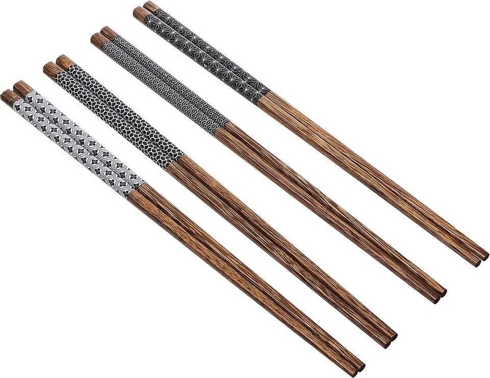 MIKADO fa evőpálcika 4db, mintás wenge
