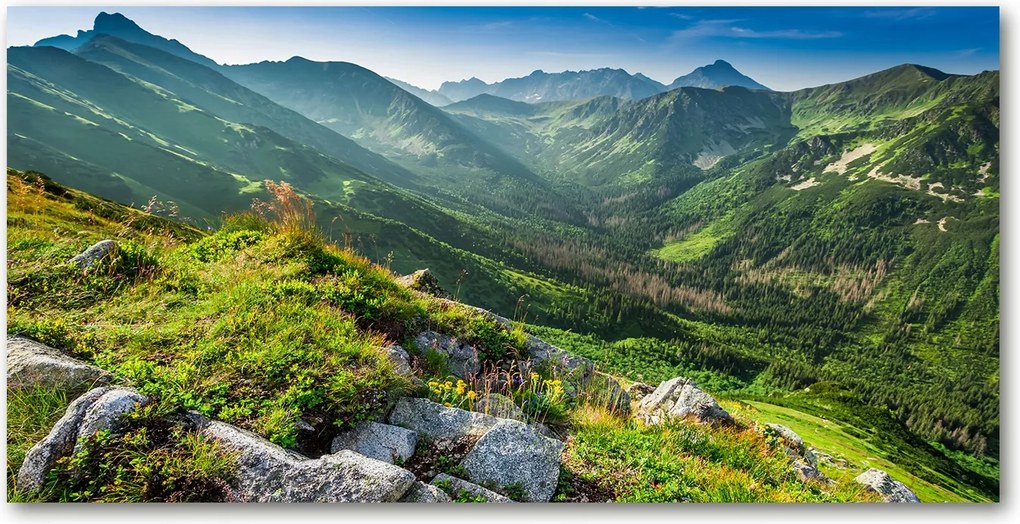 Konyhai panel Hajnal a Tátrában 100x50 cm Ragasztó