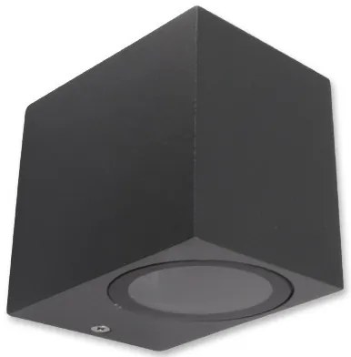 MasterLED Lida 81x92 sötétszürke szögletes oldalfali lámpa GU10-es foglalattal