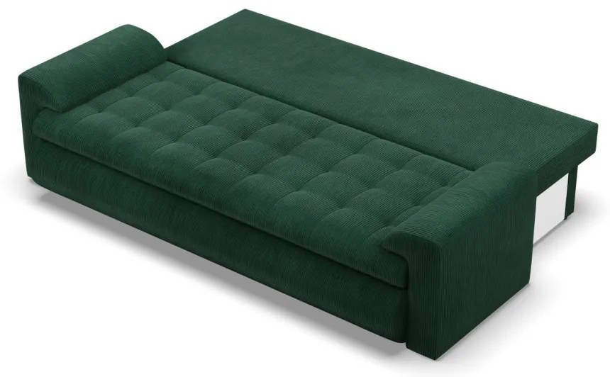 Tokio kanapéágy, kordbársony, zöld