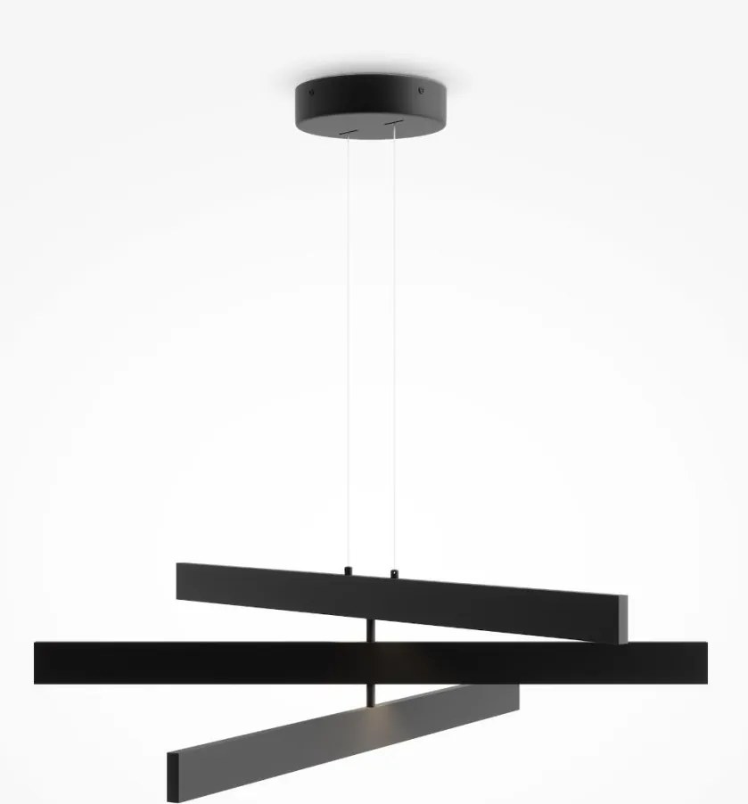 MAYTONI MOD163PL-L38B4K1 ORIGAMI Modern Led Függesztett Lámpa Fekete LED IP20