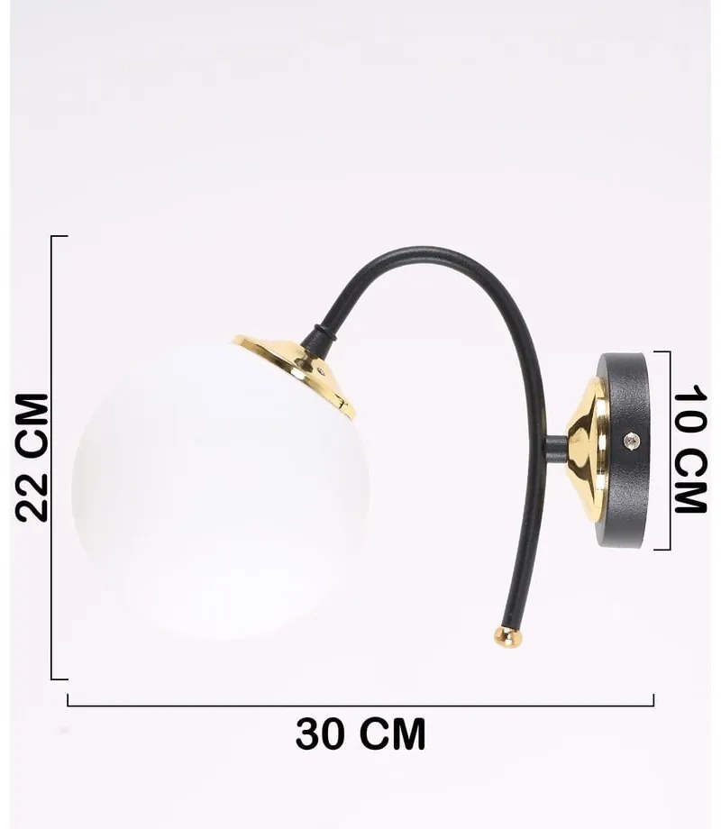 Fehér-fekete fali lámpa ø 15 cm Yoyo – Squid Lighting