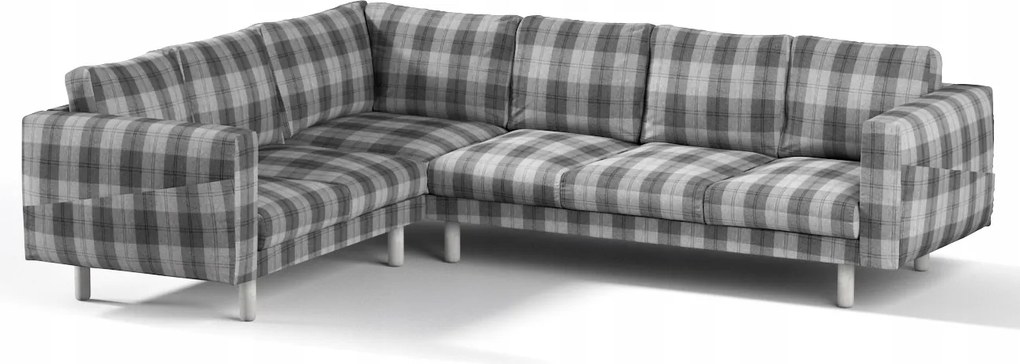 Dekoria Norsborg 5 személyes sarokkanapé huzat Ikea szürke