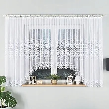 Hernani kész jacquard függöny 600x160cm fehér