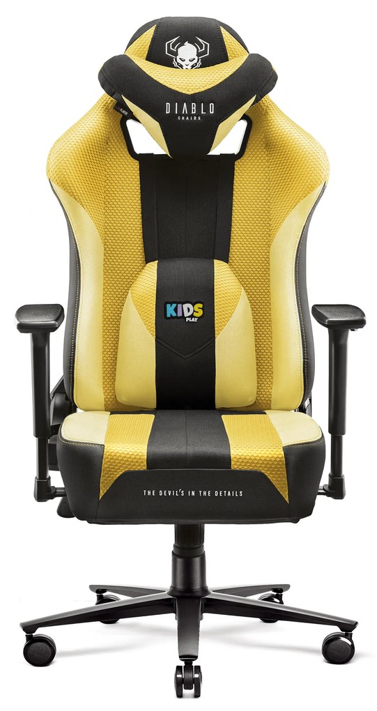 Diablo X-Player 2.0 szövet gamer szék gyerekeknek Kids méret: dark sunflower / sárga Diablochairs