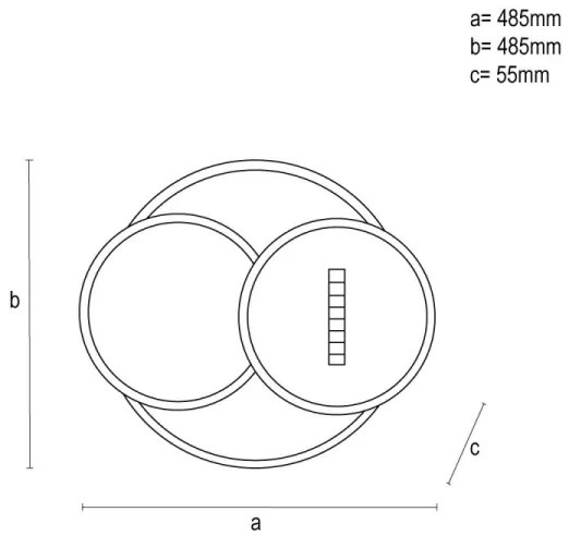 LED Dimmelhető mennyezeti lámpa LED/90W/230V 3000-6500K fehér + távirányítás