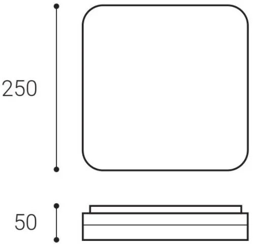 LED2 - LED Mennyezeti lámpa SQUARE LED/12W/230V IP54 3000/4000/5700K