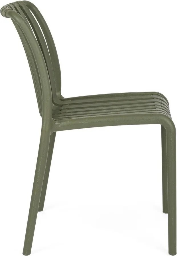 Zöld műanyag kerti szék Billie – Bizzotto