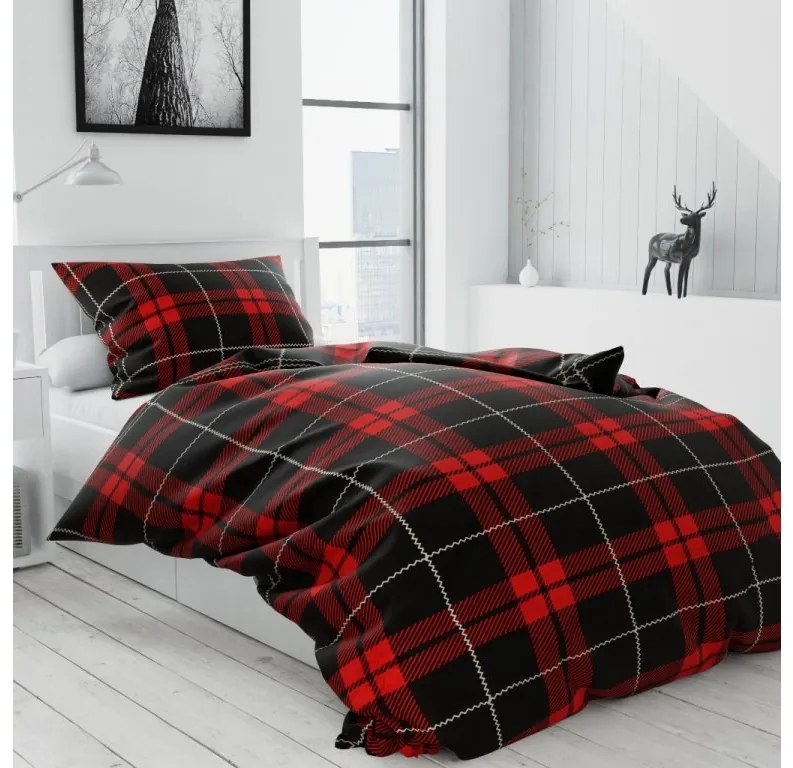 ALBURY piros mikroszálas ágyneműhuzat Ágyneműhuzat mérete: 2 db 70 x 90 cm | 200 x 220 cm