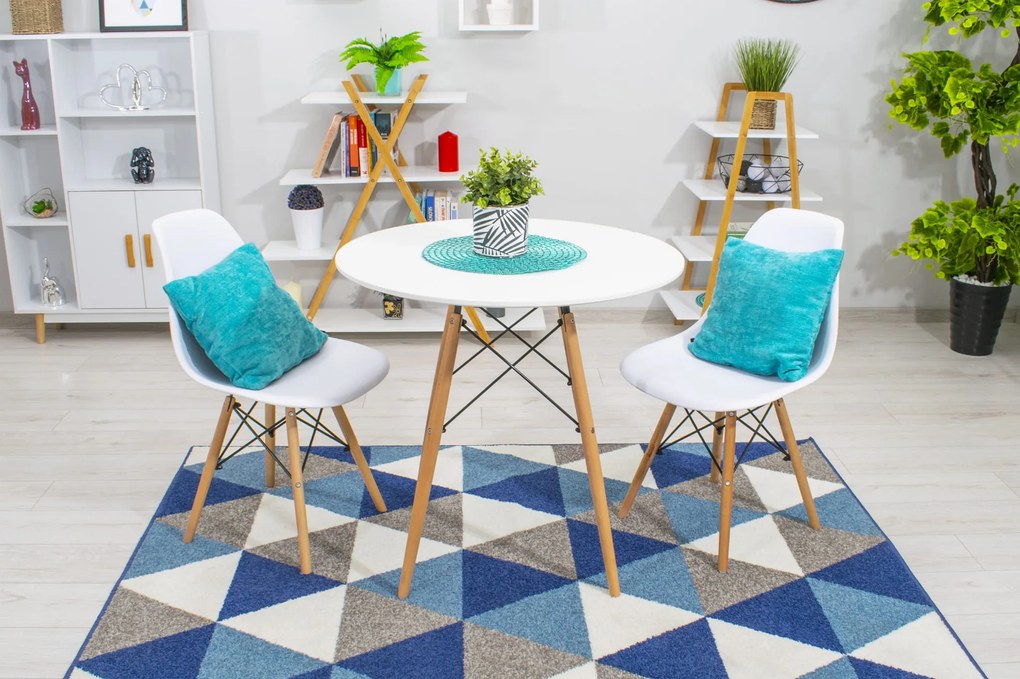 AKCIÓ Fehér étkezőasztal OSLO 80x80 II. osztály