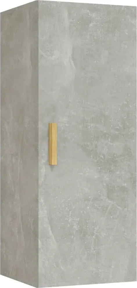 vidaXL betonszürke szerelt fa faliszekrény 34,5 x 34 x 90 cm