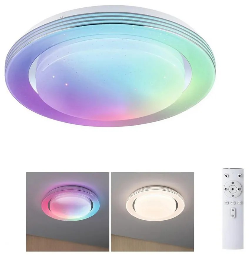 Paulmann 70546 - LED RGBW/22W Dimmelhető mennyezeti lámpa RAINBOW 230V + távirányító
