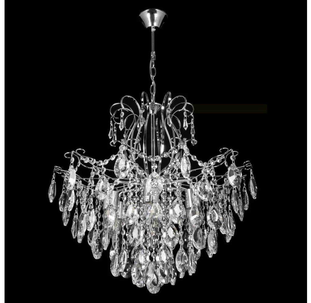 Kristály csillár láncon 6xE27/60W/230V