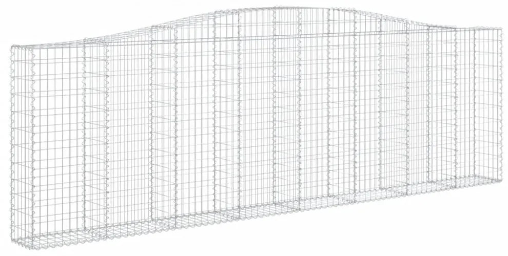 10 db íves horganyzott vas gabion kosár 400x30x120/140 cm