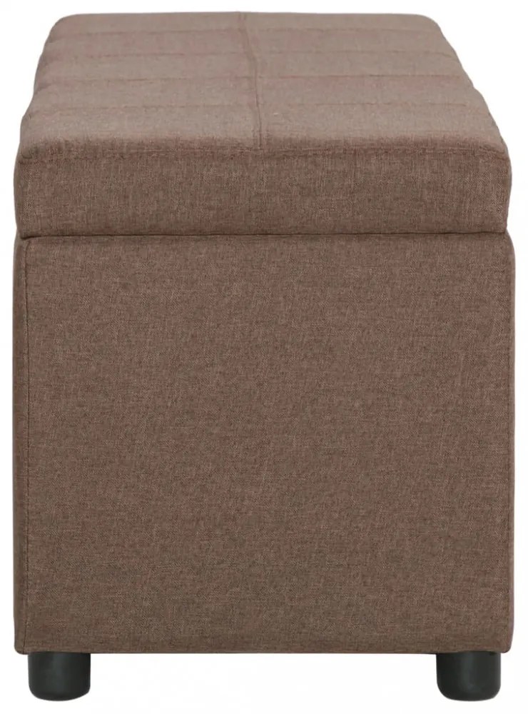 barna poliészter pad tárolórekesszel 116 cm