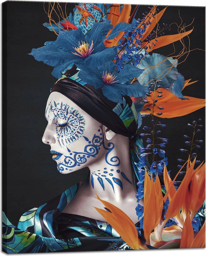 Vászonkép Festett Nő Természet 40x50 cm