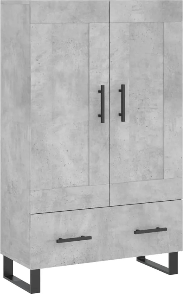 vidaXL betonszürke szerelt fa magasszekrény 69,5 x 31 x 115 cm