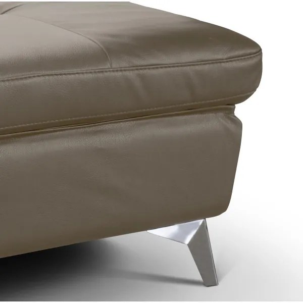 Bőr puff SALERNO II 66x100 cm barna