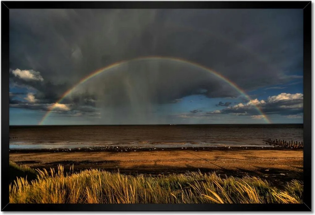 Poszterek keretben 60x40 Szivárvány a tengerparton