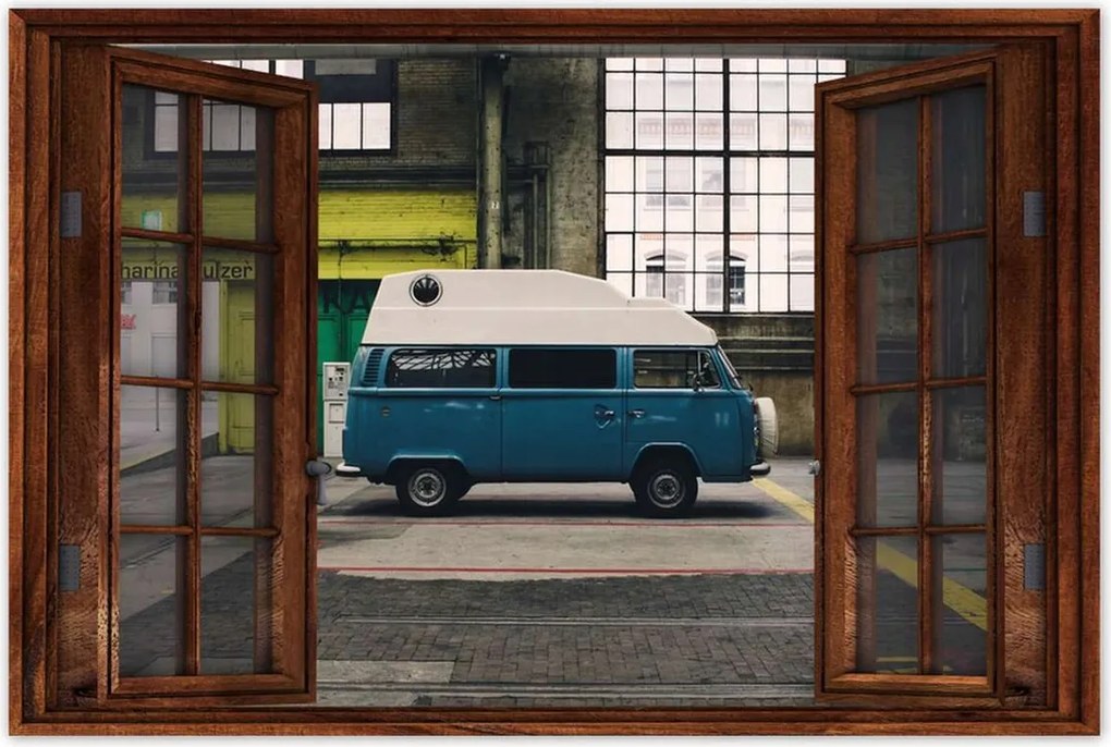 Poszterek 60x40 Kék busz Autó