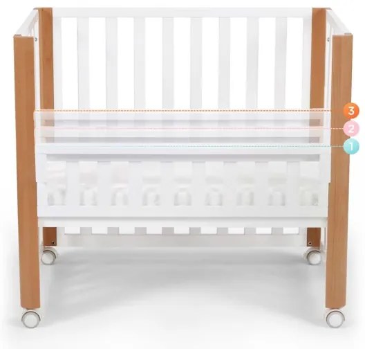 KINDERKRAFT SELECT - KOYA Premium 4 az 1-ben kiságy, bükk/fenyő