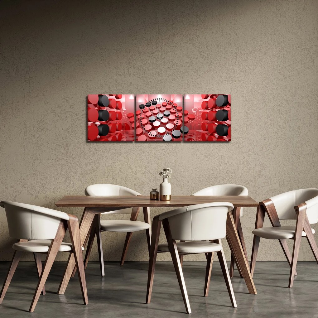 A gomb absztrakció képe (órával) (90x30 cm)