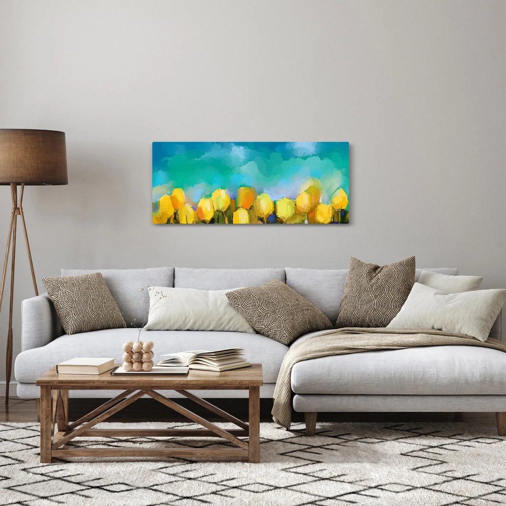 Sárga tulipán képe (120x50 cm)