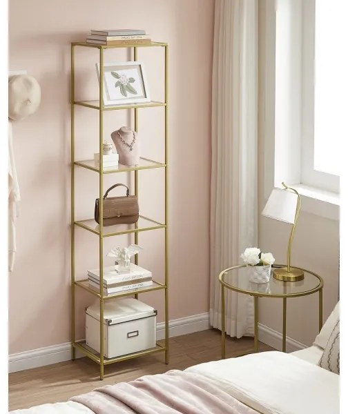 GLASY arany könyvszekrény