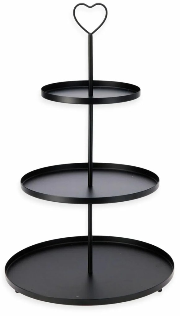 Fém polcos szekrény 3 emeletes, 30 × 30 × 48 cm,fekete