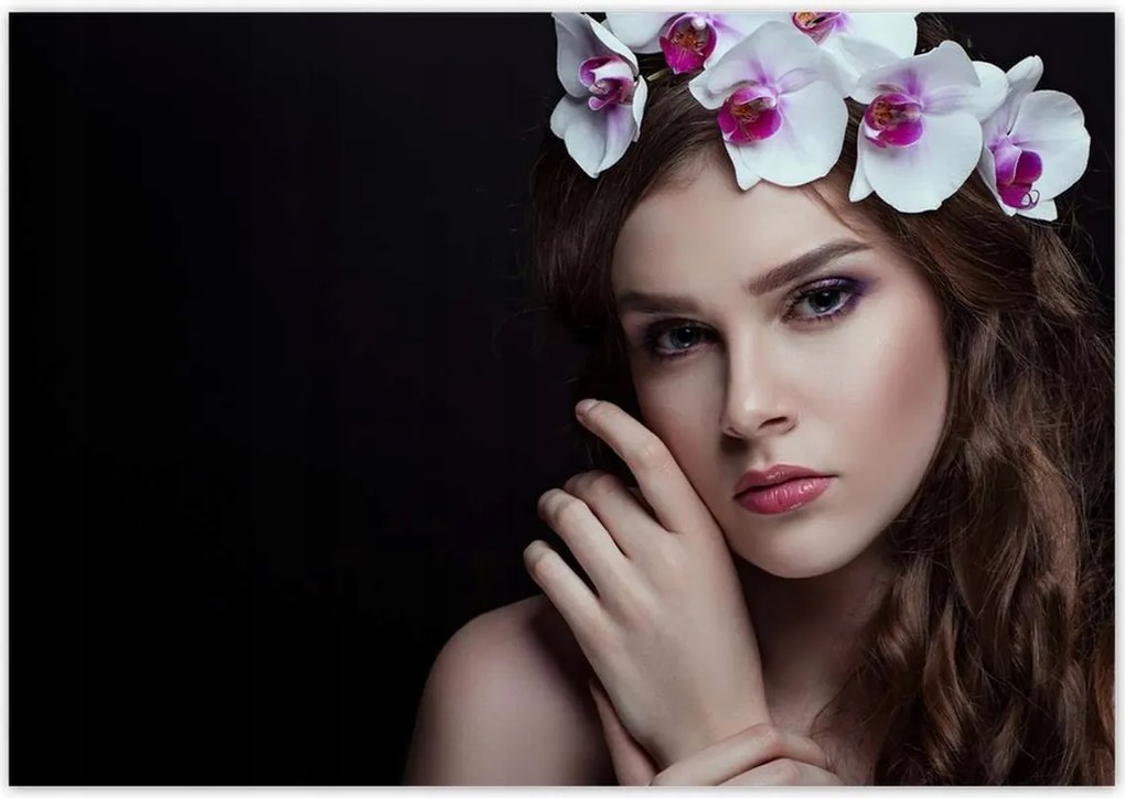 Poszterek 100x70 Egy gyönyörű barna lány portréja