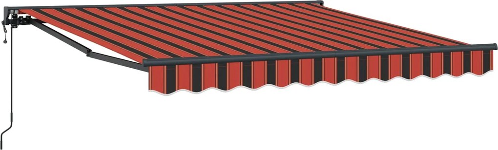 vidaXL Behúzható napellenző Narancs és Fekete 300 x 250 cm