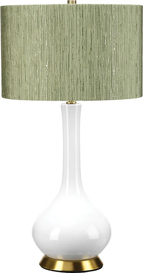 Elstead glamour modern asztali lámpa milo fehér antik réz zöld elsmilo-ab-tl-rth