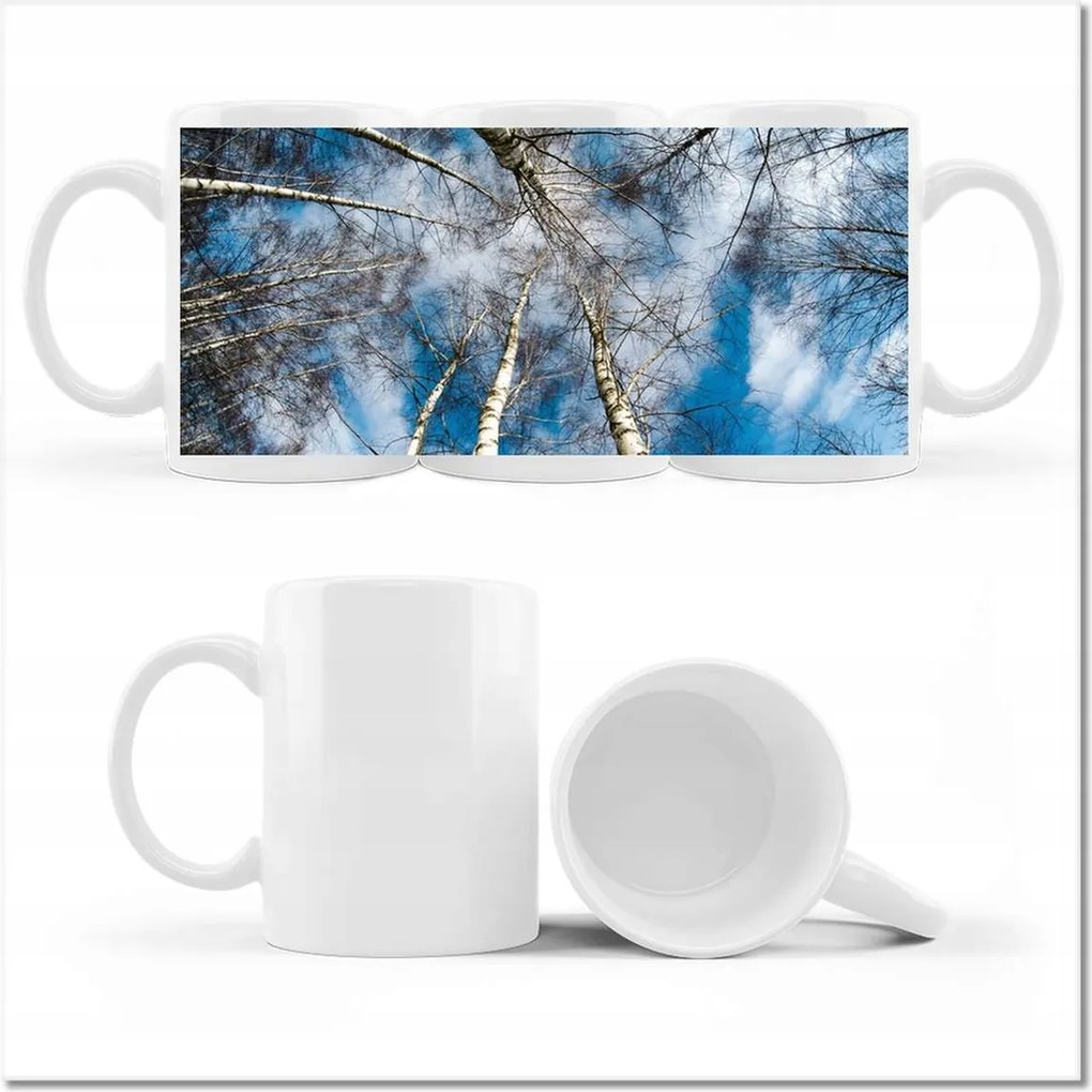 Nyírfa fényképes bögre