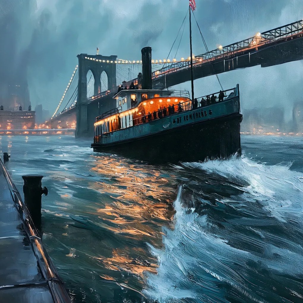 Poszter 30x30cm Régi gőzhajó