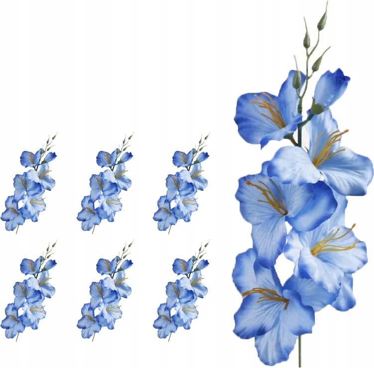 Kard szatén kék műág kompozíció váza 6 db