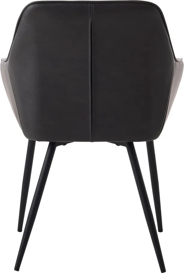 Sötétszürke kárpitozott karfás étkezőfotel szett 2 db-os Nolan Square – Unique Furniture