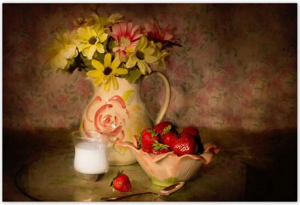 Poszterek 200x135 Eper kompozíció