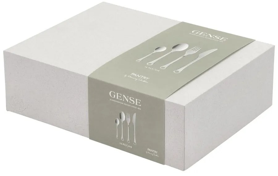Ezüstszínű rozsdamentes acél evőeszköz készlet 16 db-os Pantry – Gense