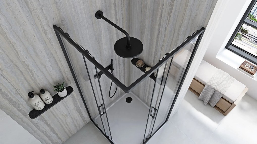 Zuhanykabin Rea City 80x80 Black