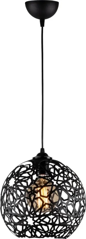 Fellini MR 785 fekete vas függőlámpa, Ø25 cm